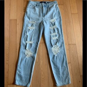 distressed vintage hollister mom jeans